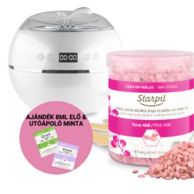  Digitális gyantamelegítő szett pink gyantagyönggyel és spatulával 1db