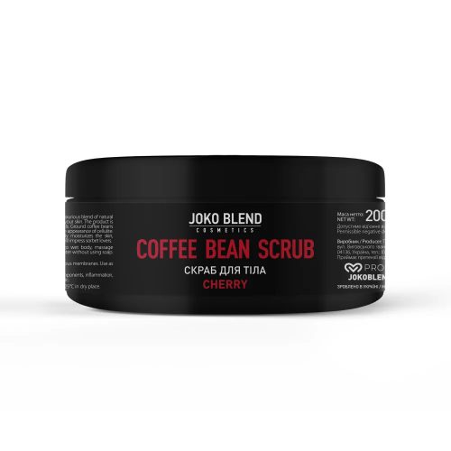 Joko Blend coffee bean scrub - kávés testradír - cseresznye 200g