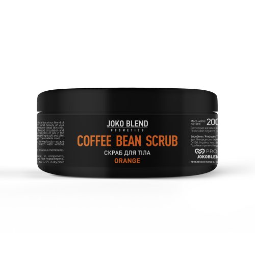 Joko Blend coffee bean scrub - kávés testradír - narancs 200g