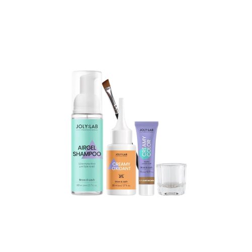 JolyLab Professzionális Otthoni Szemöldök- és Szempillafestő Szett - világos barna 1db