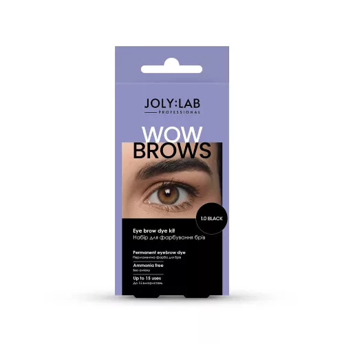 JolyLab Wow Brows otthoni szemöldökfestő szett - fekete 1db