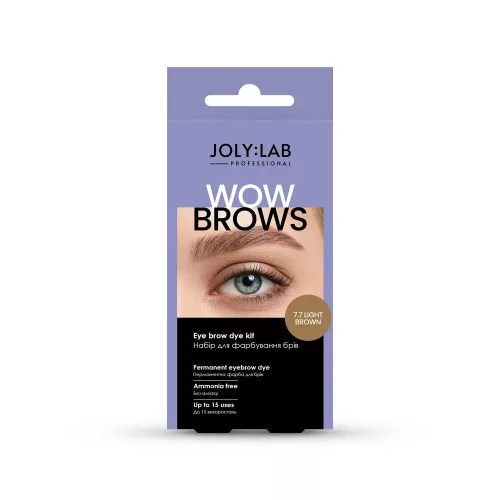 JolyLab Wow Brows otthoni szemöldökfestő szett - sötét szőke 1db