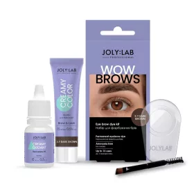   JolyLab Wow Brows otthoni szemöldökfestő szett - sötét barna 1db