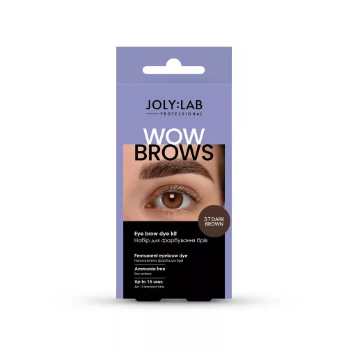 JolyLab Wow Brows otthoni szemöldökfestő szett - sötét barna 1db