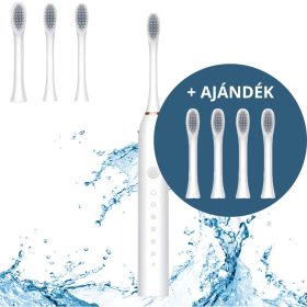   Szónikus Elektromos Fogkefe - 6 üzemmóddal, 4 cserélhető fejjel - fehér (MST1990) 1db