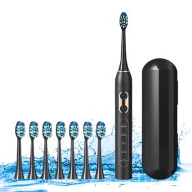   Szónikus Elektromos Fogkefe – 5 üzemmóddal, 8 cserélhető fejjel és utazótokkal - fekete 1db