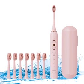   Szónikus Elektromos Fogkefe – 5 üzemmóddal, 8 cserélhető fejjel és utazótokkal - pink 1db