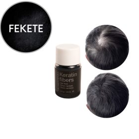   TCR Keratin Fiber - 2in1 hajépítő keratin szál és hajdúsító por - black/fekete 2,5g