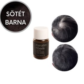   TCR Keratin Fiber - 2in1 hajépítő keratin szál és hajdúsító por - dark brown/sötét barna 2,5g