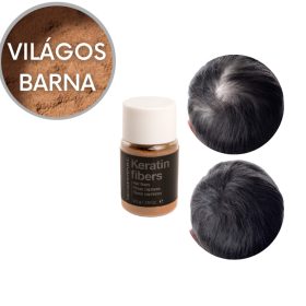   TCR Keratin Fiber - 2in1 hajépítő keratin szál és hajdúsító por - light brown/világos barna 2,5g