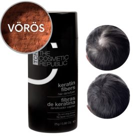   TCR Keratin Fiber - 2in1 hajépítő keratin szál és hajdúsító por - auburn/vörös 25g