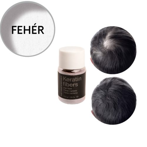 TCR Keratin Fiber - 2in1 hajépítő keratin szál és hajdúsító por - white/fehér 2,5g