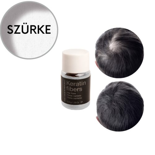 TCR Keratin Fiber - 2in1 hajépítő keratin szál és hajdúsító por - grey/szürke 2,5g